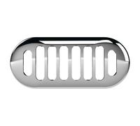 Old London Chancery Overflow Cover | Chrome | Brass | 50mm x 26mm x 10mm