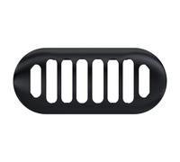 Old London Chancery Overflow Cover | Matt Black | Brass | 50mm x 26mm x 10mm