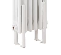 Old London Colosseum Radiator Floor Mounting Legs | Gloss White | Steel