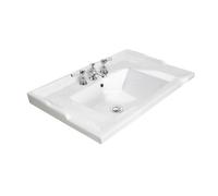 Old London Edwardian Basin with 3 Tap Holes | White | Ceramic | 600mm