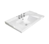 Old London Edwardian Basin with 3 Tap Holes | White | Ceramic | 800mm
