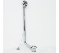 Old London Exposed Freestanding Bath Waste | Chrome | Brass | 70mm x 465mm x 220mm
