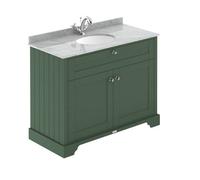 Old London Floor Standing Vanity Unit With Basin 1 Tap Hole And Grey Marble Top