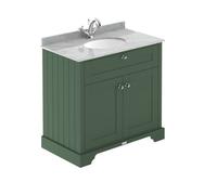 Old London Floor Standing Vanity Unit With Grey Marble Top & 1 Tap Hole Basin