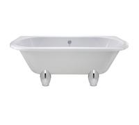 Old London Kenton Double Ended Back to Wall Freestanding Bath with Deacon Legs | White | Acrylic | 1700mm