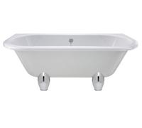 Old London Kenton Freestanding Bath Tub With Deacon Leg Set, Durable Double Ended Traditional Bathroom Style In White, 1700mm
