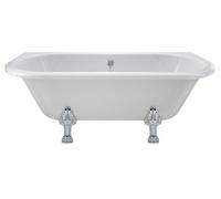 Old London Kenton Freestanding Bath Tub With Pride Leg Set, Durable Double Ended Traditional Bathroom Style In White, 1700mm
