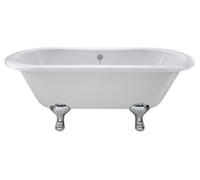 Old London Kingsbury Freestanding Bath Tub With Corbel Leg Set, Durable Double Ended Traditional Bathroom Style In White, 1700mm