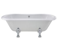 Hudson Reed Kingsbury 1700mm Double Ended Freestanding Bath & Prid