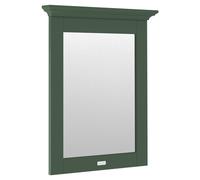 Old London Matt Flat Mirror with Decorative Top Moulding | Hunter Green | Glass/MDF | 600mm