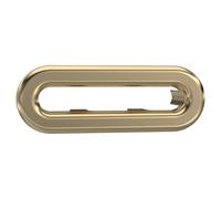 Old London Oval Overflow Cover | Brushed Brass | ABS | 54mm x 19mm x 10mm