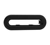 Old London Oval Overflow Cover | Matt Black | ABS | 54mm x 19mm x 10mm