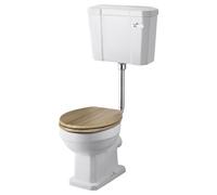 Old London Richmond Toilet Pan and Low Level Cistern with Flush Pipe Pack | White | Ceramic | 474mm x 1245mm x 660mm