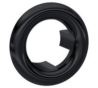 Old London Round Overflow Cover | Matt Black | ABS | 30.5mm x 30.5mm x 15mm
