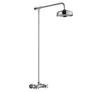Old London Thermostatic Shower Valve and Rigid Riser Kit | Chrome | Brass | 200mm x 1045mm x 689mm