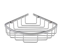 Old London Wall Mounted Deep Corner Basket | Chrome | Brass | 202mm x 56mm x 202mm