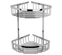 Nuie Traditional Chrome Large 2 Tier Corner Basket - LL308