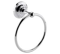 Old London Wall Mounted Towel Ring | Chrome | Mild Steel | 155mm x 155mm x 77mm