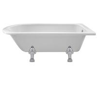 Hudson Reed Winterburn Freestanding Shower Bath With Pride Leg Set (1700mm) - White, White