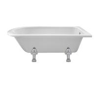 Old London Winterburn Single Ended Freestanding Shower Bath with Pride Legs | White | Acrylic | 1700mm