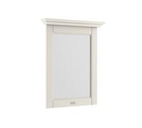 Old London Woodgrain Flat Mirror with Decorative Top Moulding | Timeless Sand | Glass/MDF | 600mm