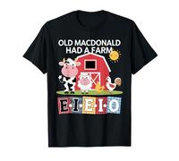 Old MacDonald Had a Farm E-I-E-I-O Boy Toddler Kids Birthday T-Shirt