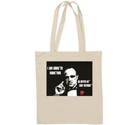 Old Mafia Man Natural Cotton Tote Bag White