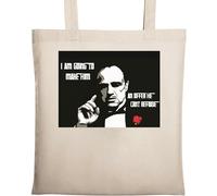 Old Mafia Man Natural Ecological Cotton Tote Bag Beige