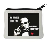 Old Mafia Man Neoprene Coin Purse Pouch 10x11cm White