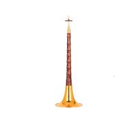 Old Mahogany Suona Musical Instrument Professional Playing Adult Size Trumpet Reed D Key (Color : Golden bowl)