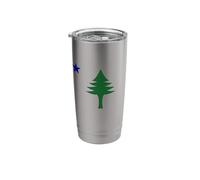 Old Maine State Flag 1901 Pine Tree Star Stainless Steel Insulated Tumbler