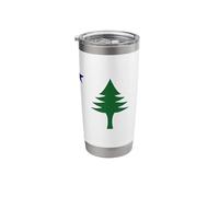 Old Maine State Flag 1901 Pine Tree Star Stainless Steel Insulated Tumbler