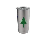 Old Maine State Flag 1901 Pine Tree Star Stainless Steel Insulated Tumbler