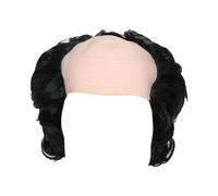 Old Man Bald Wig,Balding Cap with Hair on Sides, Grandpa Bald Head Wigs For Adults Kids,Men's Party Funny Wig Halloween (Black)