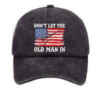 Old Man Cap Don't let The Old Man in Baseball Hats American Flag Funny Hats for Men Women, Black-a, M/L