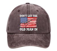 Old Man Cap Don't let The Old Man in Baseball Hats American Flag Funny Hats for Men Women, Coffee-a, M/L