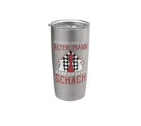 Old Man Chess Player Chess Humour Stainless Steel Insulated Tumbler