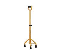 Old Man Crutch, Telescopic Four Feet Walking Stick Small Square Cane, Seniors Non-Slip Single-Turn, Adjustable Disabled People Walker