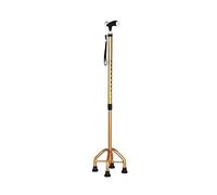 Old Man Crutch, Telescopic Four Feet Walking Stick Small Square Cane, Seniors Non-Slip Single-Turn, Adjustable Disabled People Walker