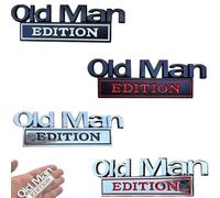 Old Man Edition 3D Emblem,Car Badges Emblems, 3D Metal Emblem Decal Car Nameplate Sticker for Old Man, Sticker Badge Decoration Decal, Truck Emblems for Cars Side Rear Tailgate Bumper