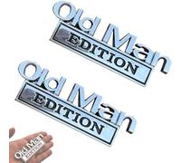 Old Man Edition Car Badge, 2PC Old Mans Edition 3D Car Badges Emblem,3D Metal Emblems Decal Cars Nameplate Sticker for Old Mans, Sticker Badges Decoration,Truck Emblems for Cars Side Rear Tailgate