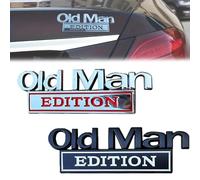Old Man Edition Car Badge, Old Man Edition 3D Emblem, 3D Emblem Decal Car Nameplate Sticker for Old Man, Sticker Badge Decor Decal, Truck Emblems for Cars Side Rear Tailgate Bumper (2PCS Mix E)