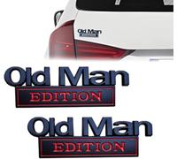 Old Man Edition Car Badge, Old Man Edition 3d Emblem, Premium Metal Sticker Badge, 3D Funny Cars Decorations, Fade & Weather Resistant, for Trucks, Suvs, Motorcycles (2PC-C)