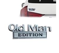 Old Man Edition Car Badge, Old Man Edition 3d Emblem, Premium Metal Sticker Badge, 3D Funny Cars Decorations, Fade & Weather Resistant, for Trucks, Suvs, Motorcycles (1PC-A)