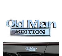Old Man Edition Car Badge, Old Man Edition 3D Metal Emblem, Car Nameplate Sticker Decorations, Easy Peel & Stick Installation, Funny Decorations For Cars Side Rear Tailgate Bumper