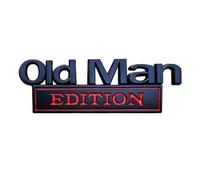 Old Man Edition Car Emblem, 10x3 Cm Metal Nameplate Funny Decals for Cars for Car Truck Suv Motorcycle, Waterproof Adhesive