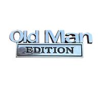 Old Man Edition Car Emblem, 10x3 Cm Metal Nameplate Funny Decals for Cars for Car Truck Suv Motorcycle, Waterproof Adhesive
