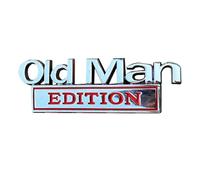Old Man Edition Car Emblem, 10x3 Cm Metal Nameplate Funny Decals for Cars for Car Truck Suv Motorcycle, Waterproof Adhesive