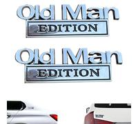 old man edition car emblem,2pcs 3d metal sticker badge,car 3d metal emblem sticker,Badge Decoration Decal, Truck Emblems for Side Rear Tailgate Bumper-2PCS-A