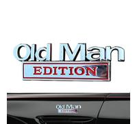 Old Man Edition Car Emblem, 3D Letter Badge Sticker Decal For Car, Exterior Emblem With Strong Adhesive, Emblems Replacement Decoration, Compatible With Most Vehicles